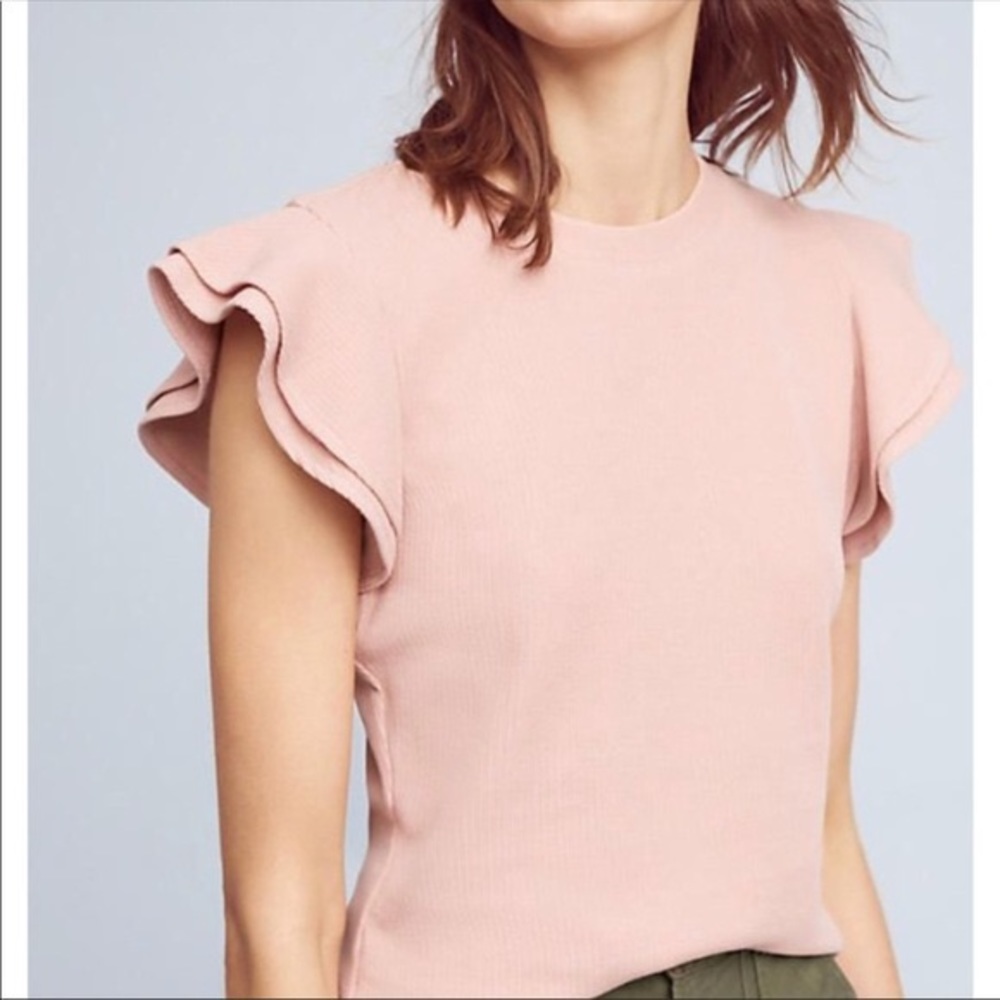 Anthropologie- Deletta Blush Blouse